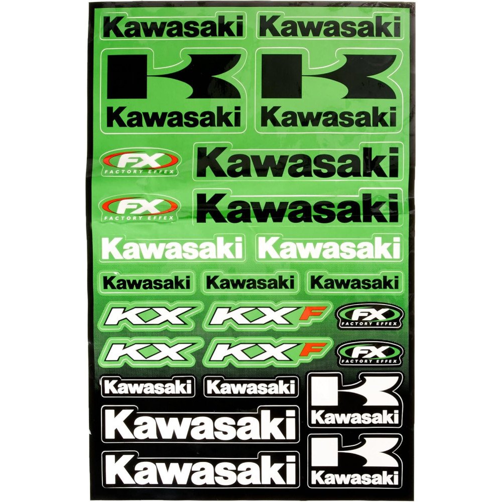 Kit autocollants universels Factory Effex 09-68130 Kawasaki vinyl