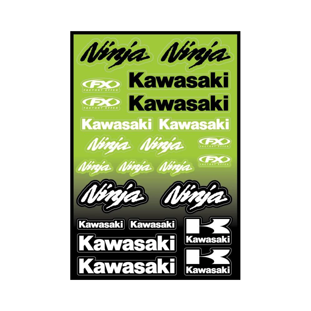 Kit autocollants universels Factory Effex SB OEM Kawasaki 15-68100