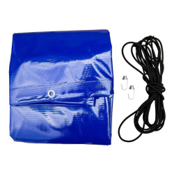 Bâche haute remorque 236 x 125 x H110 cm bleue PVC