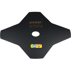 Couteau à herbe STIHL 4 dents acier 230 mm alésage 25,4 mm NEUF
