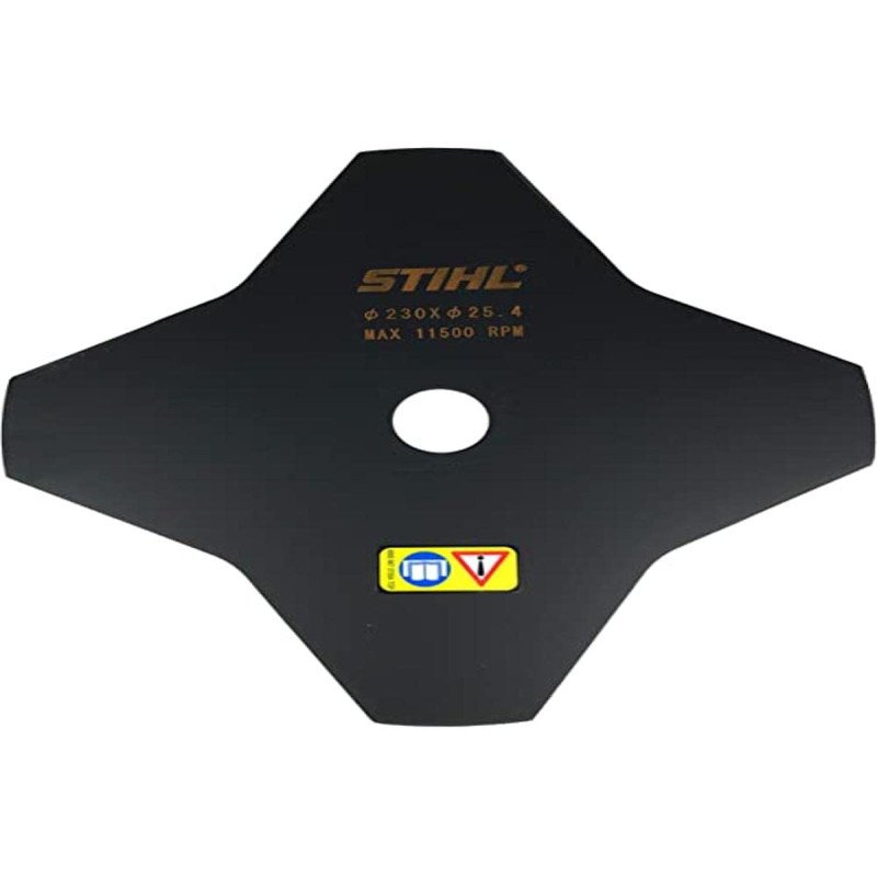 Couteau à herbe STIHL 4 dents acier 230 mm alésage 25,4 mm NEUF
