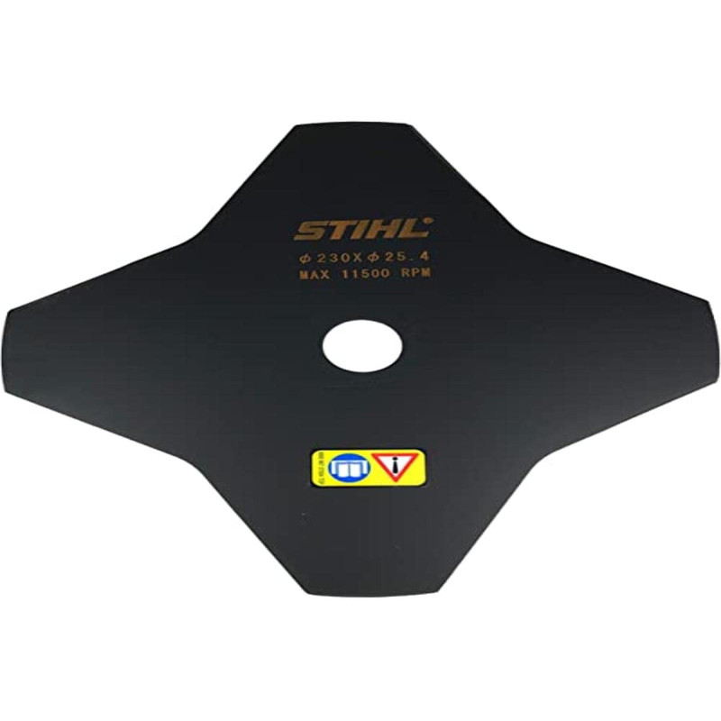 STIHL4-tooth grass blade, steel, 230 mm, bore 25.4 mm, NEW
