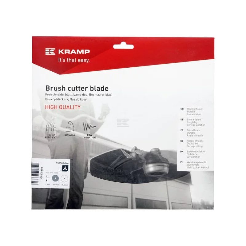 Cuchilla desbrozadora KRAMP de 3 dientes 250 mm de diámetro interior 25,4 mm NUEVO