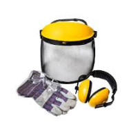 OZAKI-Schutzset 9102130 Gehörschutzhelm Visier Brille Handschuhe