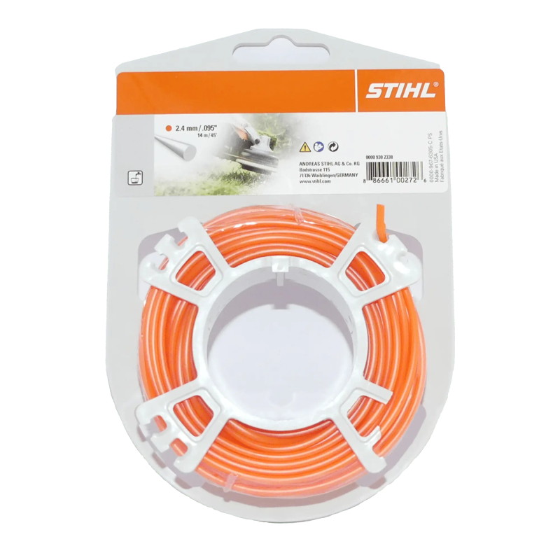 Rouleau fil nylon Stihl 14,6 m 2,4 mm débroussailleuse Ref 0000-930-2338