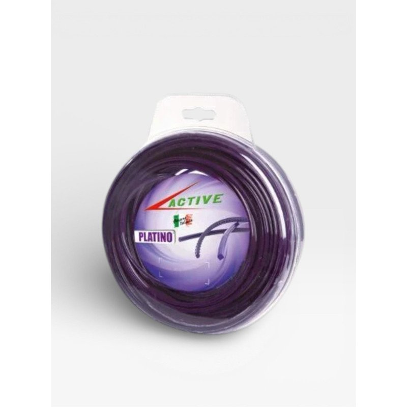 Hilo de corte redondoActive Super Platino, 2,5 mm, 300 m, desbrozadora Ref. 021703
