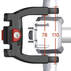 Klickfix E-Bike Lenkerhalterung extra breit KF350 mit Schloss