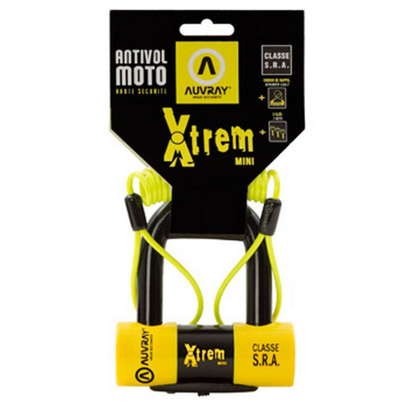 AUVRAYXTREM MINI SRA motorcycle disc lock, 16 mm shackle, ref. R153878
