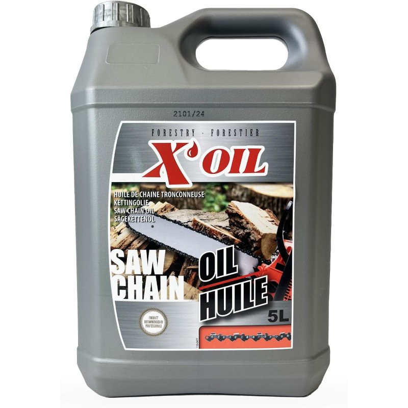 Huile Chaîne Tronçonneuse X’OIL 5L Haute Performance Anti-Usure Super Filante