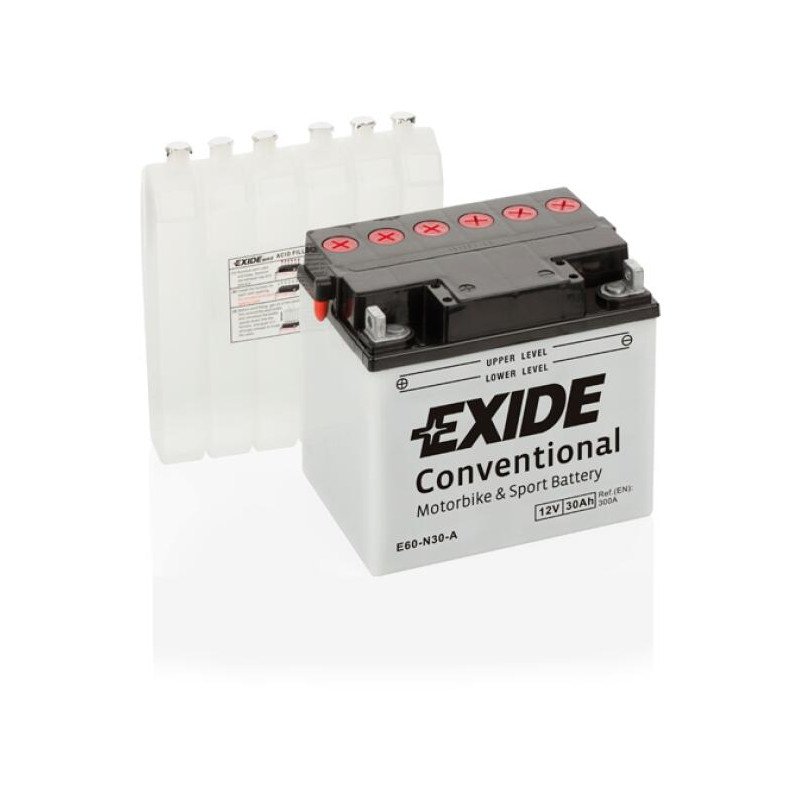 Batería para motocicletaExideConventional E60-N30-A 12 V 30 Ah Ref. E60-N30-A