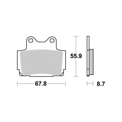 Sifam-metal sintered brake pads S1024N Yamaha