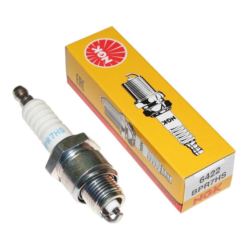 NGK Spark Plug BPR7HS Standard 14 mm short base compatible with scooters, motorcycles, and ATVs