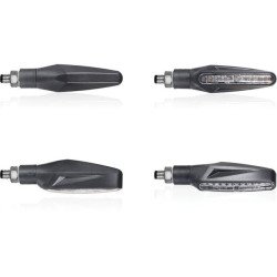 Blinker „LED” (Blinker für Motorräder) „CHAFT” (Blinker für Motorräder) Universal-Blinker mit CE-Zulassung, schwarz getönt, IN26