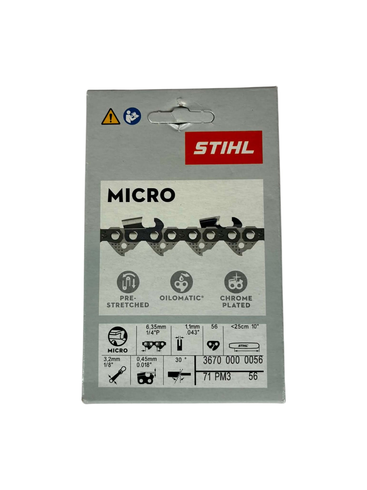 Chaîne STIHL Picco Micro 3 PM3 1/4" P 1,1 mm 56 maillons 36700000056