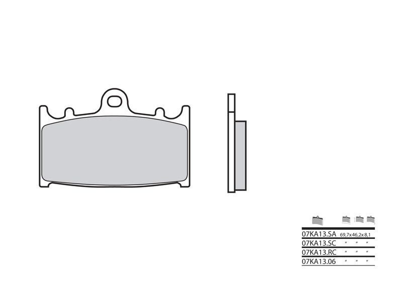 Plaquettes de frein avant moto Brembo 07KA13SA – Métal fritté – Kawasaki & Suzuki