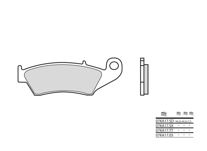 Plaquettes de frein avant moto Brembo 07KA17LA – Métal fritté – Route