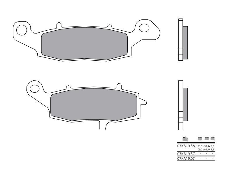 Plaquettes de frein avant moto Brembo 07KA19SA – Métal fritté – Kawasaki & Suzuki