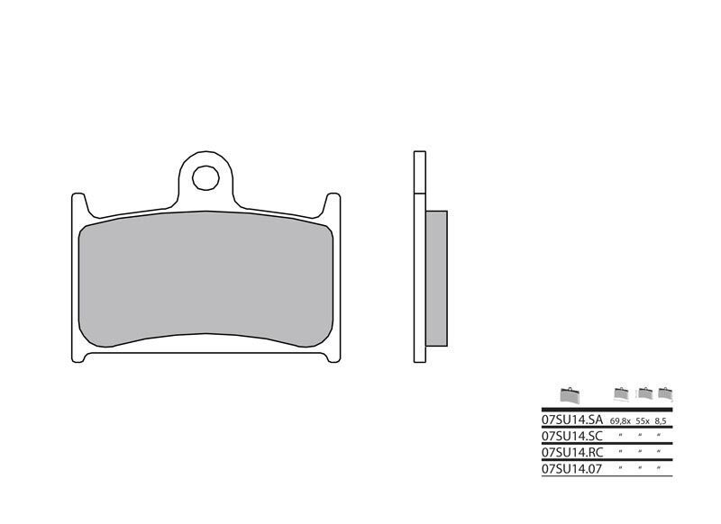 Plaquettes de frein avant moto Brembo 07SU14SA – Métal fritté – Suzuki & Triumph