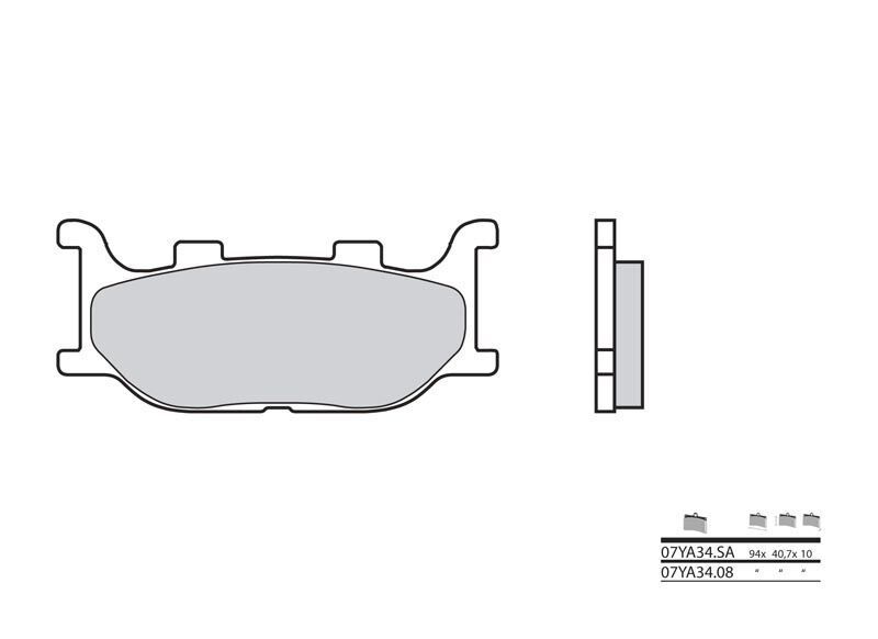 Plaquettes de frein avant moto Brembo 07YA34SA – Métal fritté – Yamaha