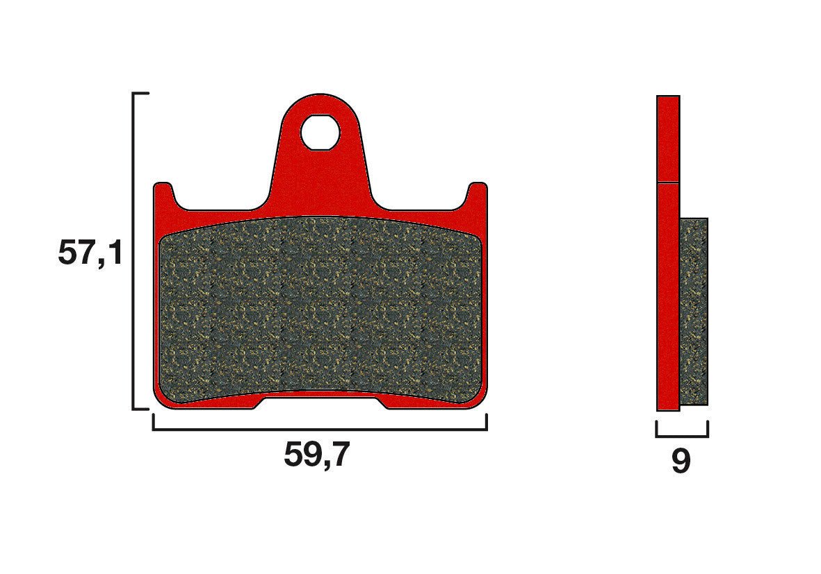 Plaquettes de frein arrière Brembo 07SU25SP métal fritté Route