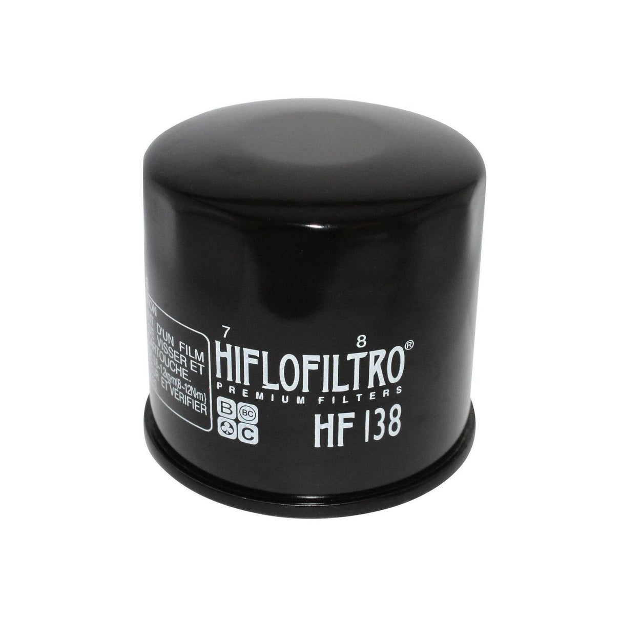 Filtre à huile Hiflofiltro HF138 – Remplace OEM Aprilia / Suzuki / Kawasaki