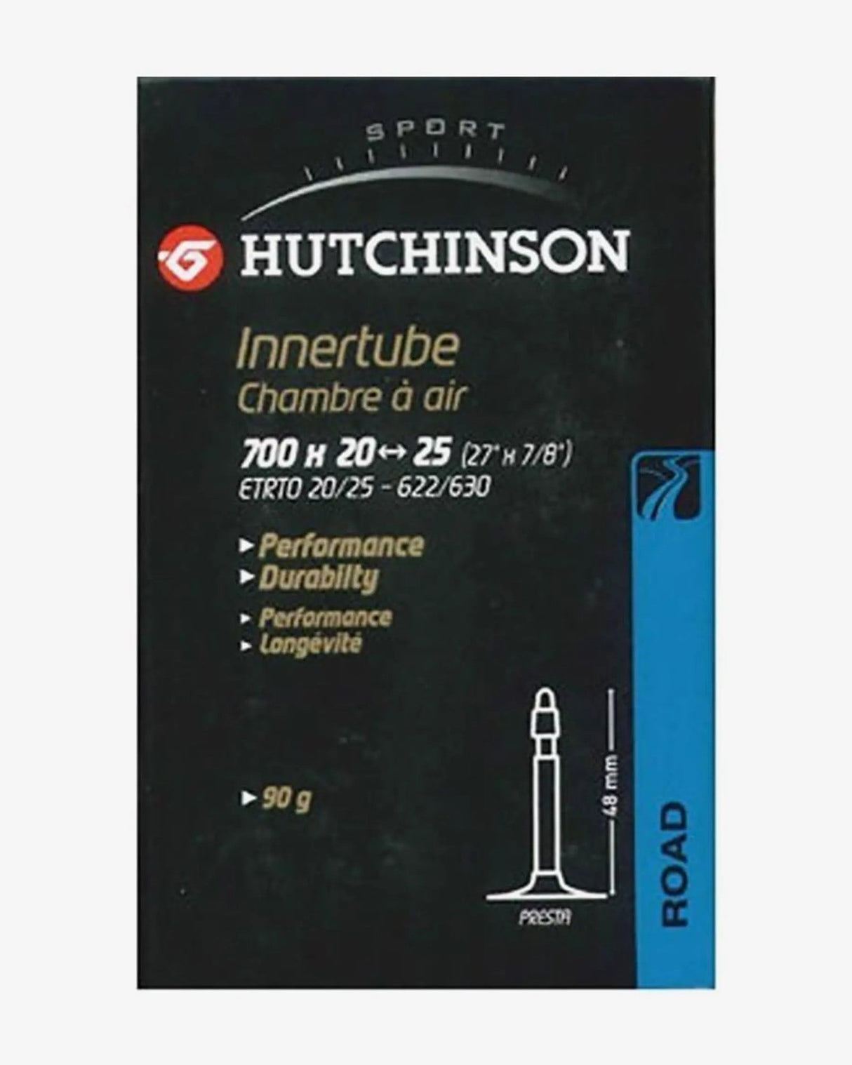 Chambre à air Hutchinson HU-CV657881 700x20-25 Presta 48mm