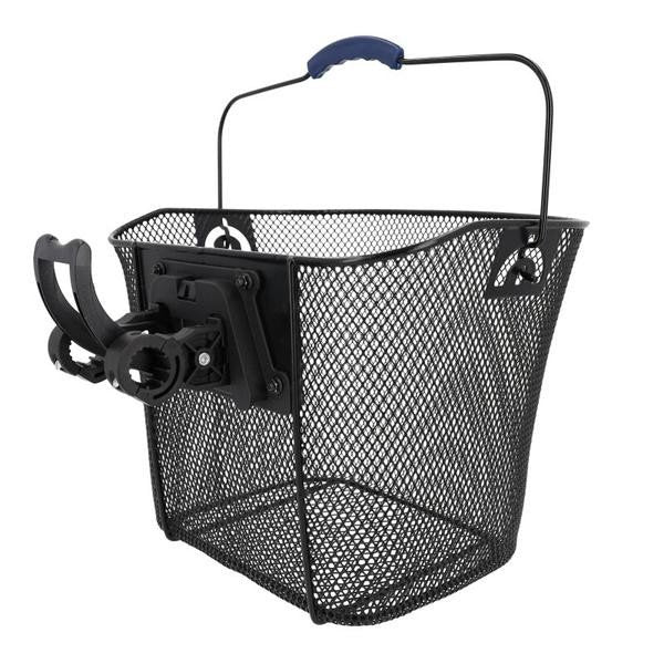 Panier avant vélo Durca 801533 métal gris 12L guidon