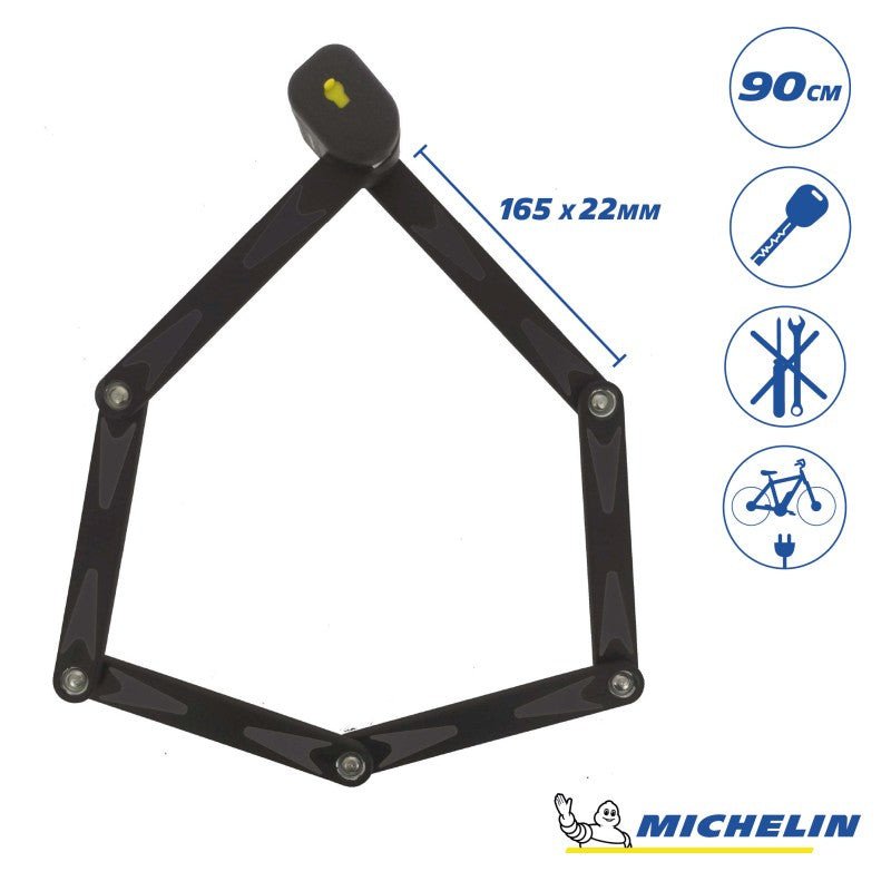 Antivol pliable vélo MICHELIN 801109 ART2 90cm