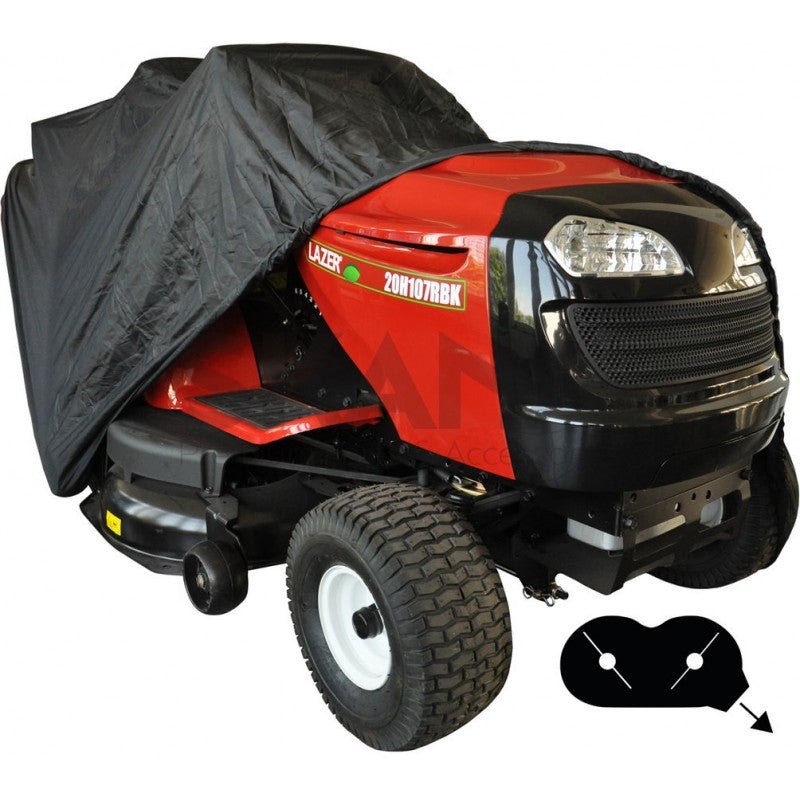 Housse polyester noire autoportée tondeuse tracteur 177x110x110 cm GARDY L