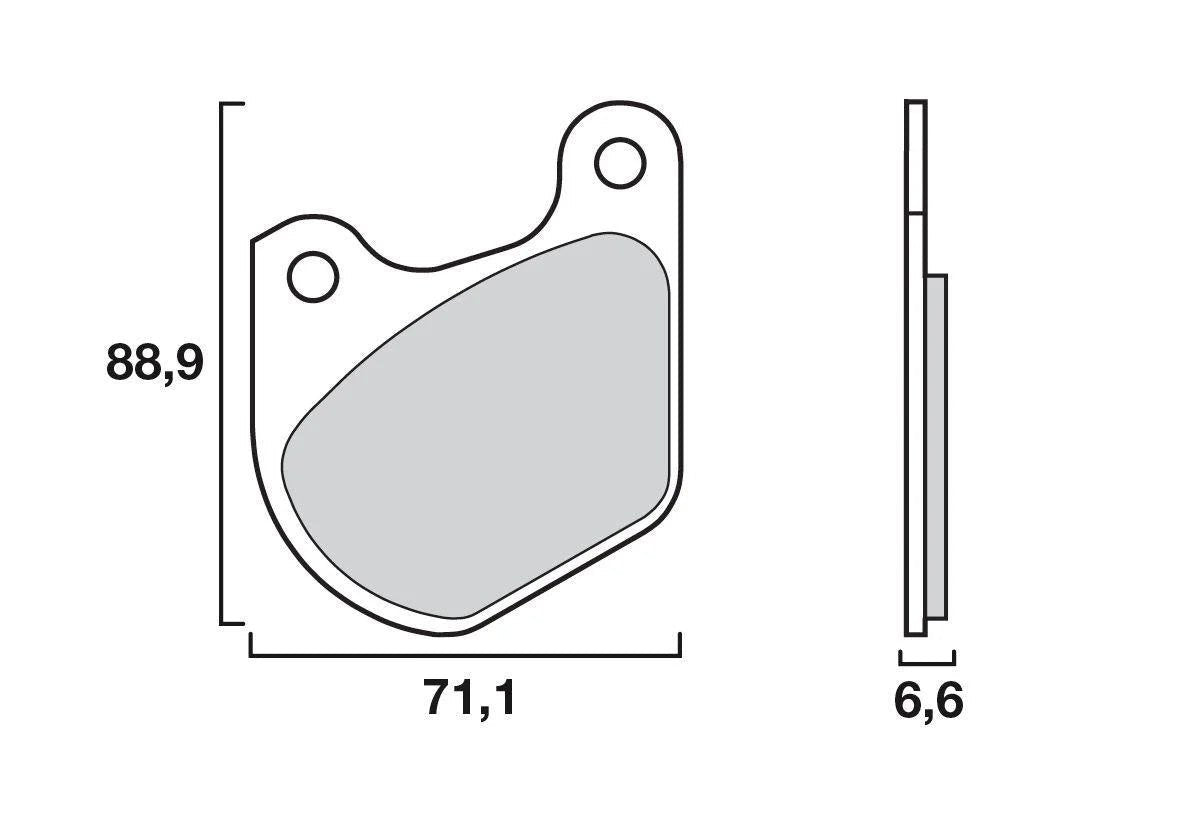 BREMBO 07HD0303 OEM Organische Bremsbeläge für Harley 