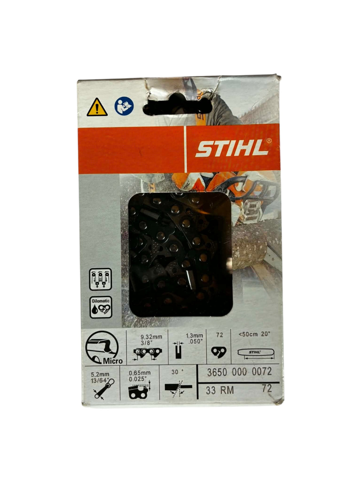 Chaîne STIHL Rapid Micro RM 3/8" 1,3 mm 72 maillons 36500000072