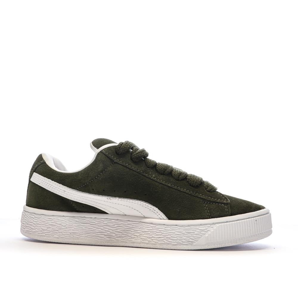 Puma Suede XL 395205-13 Dunkeloliv Weiß 41 