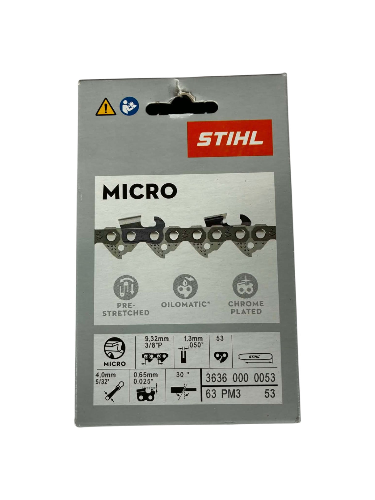 Chaîne STIHL Picco Micro 3 PM3 3/8" P 1,3 mm 53 maillons 36360000053