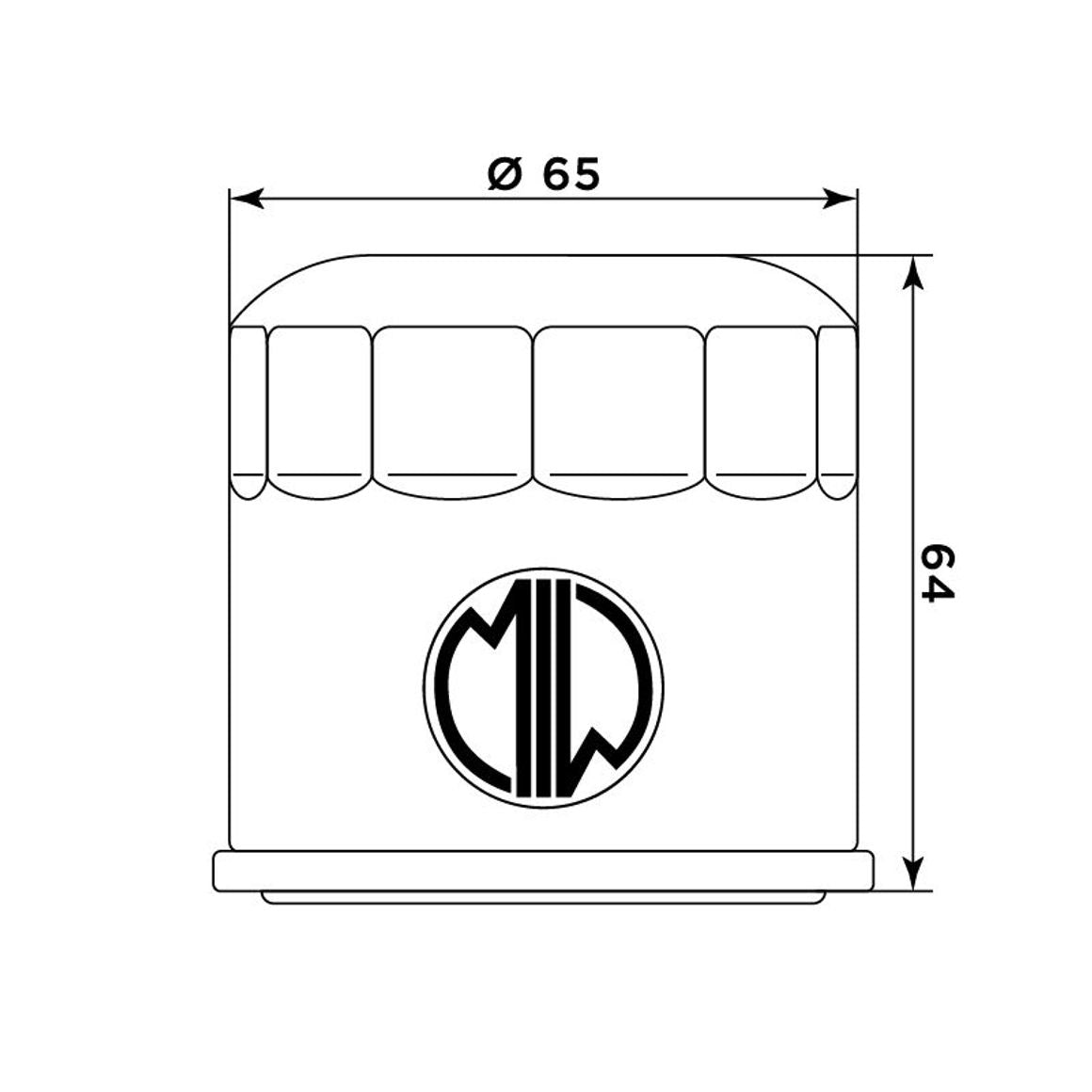 Filtre à huile scooter Meiwa 268204 – Type origine