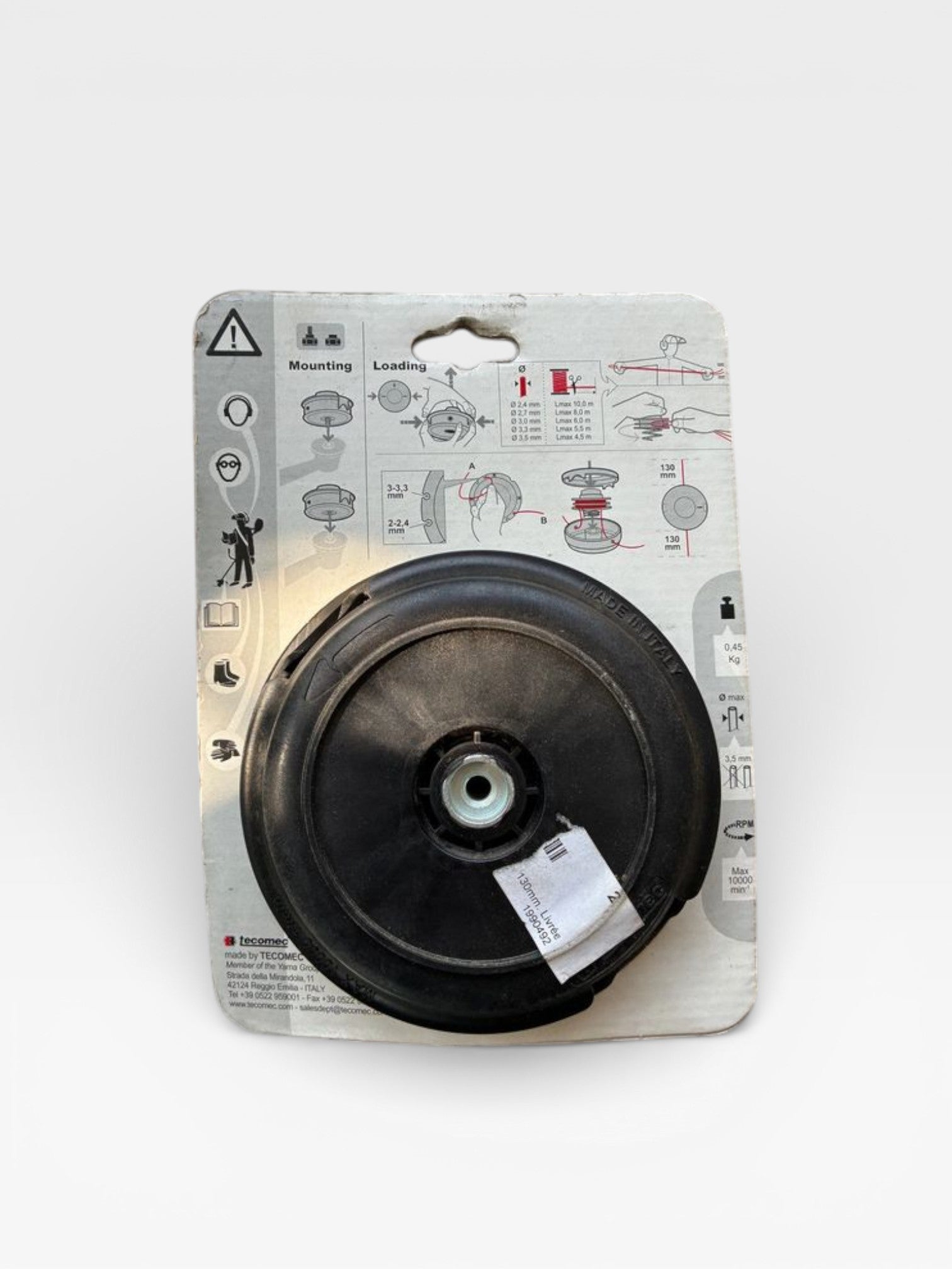 Tête débroussailleuse TECNOMEC Tap-N-Work Ø130 mm M8x1,25 gauche