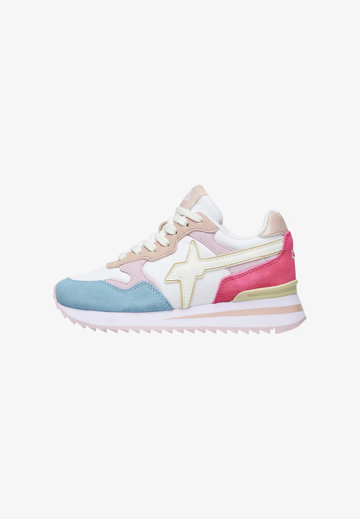 W6YZ YAK-J Suede/Nylon/Pastel – Pointure 35 – Sneaker Enfant – Blanc Lilas – Neuf