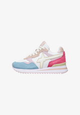 W6YZ YAK-J Suede/Nylon/Pastel – Pointure 35 – Sneaker Enfant – Blanc Lilas – Neuf