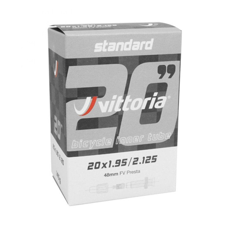 Chambre à air vélo 20x1.95-2.125 Vittoria valve Presta 48mm Neuve