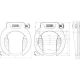 ABUS Pro Amparo 4750 X Rahmenschloss, große Reifenfreiheit, Sicherheitsstufe 9/15, schwarz, neu