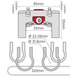Adaptateur guidon KLICKfix avec serrure 22-31.8mm fixation panier sacoche Neuf