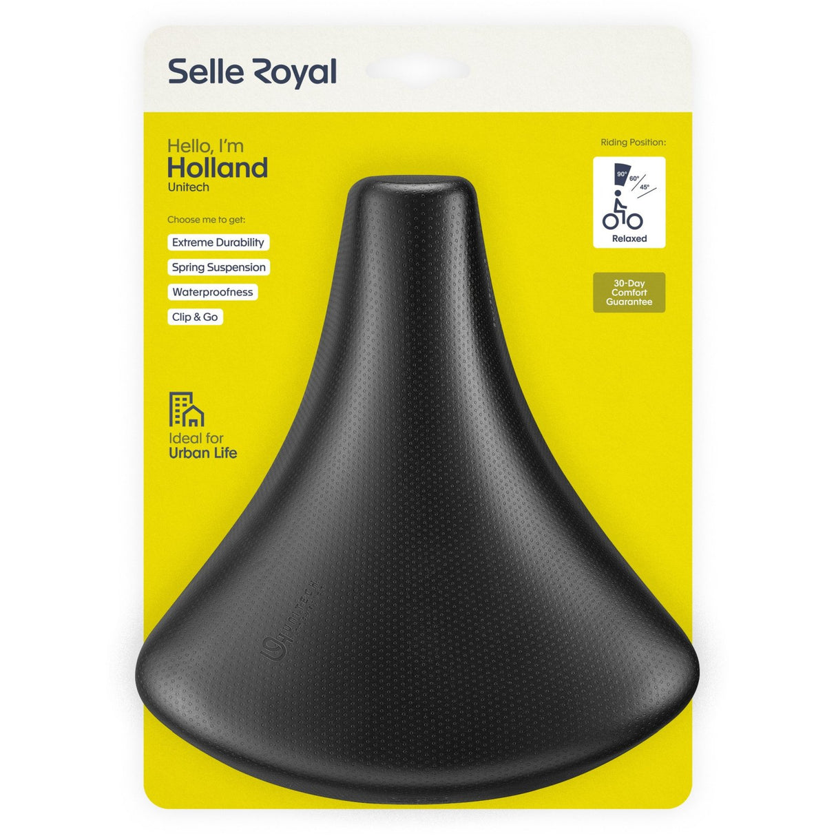 Fahrradsattel Selle Royal Holland Unitech Federn Retro wasserdicht Unisex Neu
