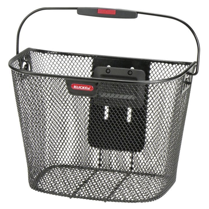 Panier guidon vélo KLICKfix Uni 0397 16L fil métallique noir plaque incluse Neuf