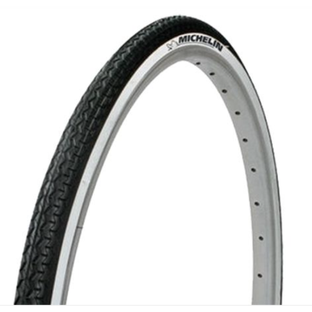 Pneu VTC Michelin World Tour 700x35C tringle rigide noir/blanc vélotaf Neuf
