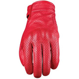 Five Mustang Evo Damen Handschuhe S – Ziegenleder Sommer – CE EN13594 NV1 – Rot/Schwarz – Neu