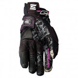 Fünf Stunt Evo Replica Damen-Motorradhandschuhe Flower M Sommer Ziegenleder Spandex CE rosa Neu