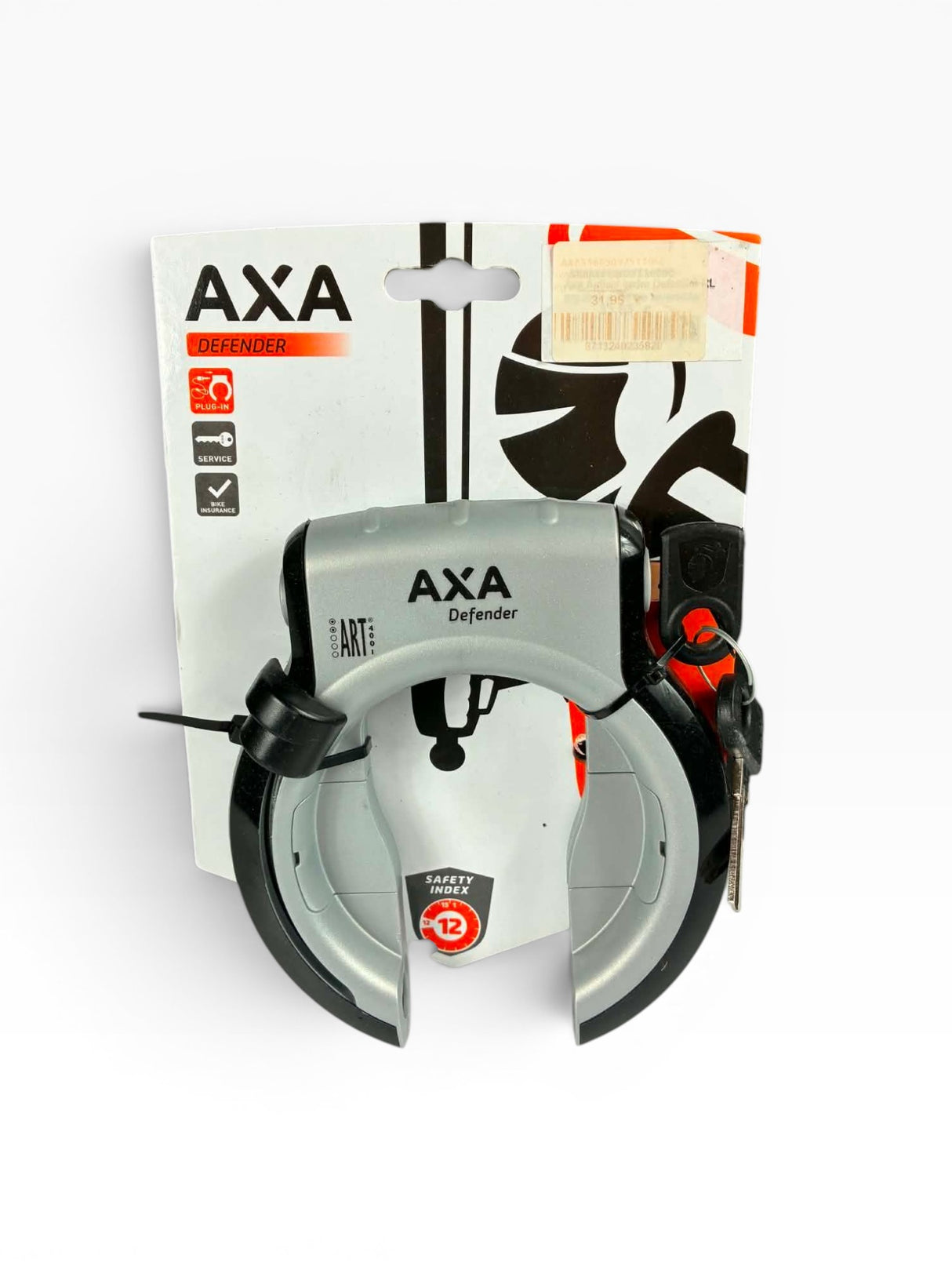 Antivol de Cadre AXA Defender ART 2 Étoiles Argent Noir