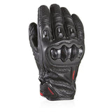 Gants moto homme Harisson Striker Evo S mi-saison cuir vache perforé racing CE noir Neufs