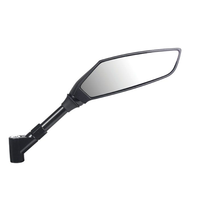 CHAFT Randy Universal-Motorradspiegel für Lenker, Schwarz/Rot, 10 mm Lochkreis – Art.-Nr. IN494