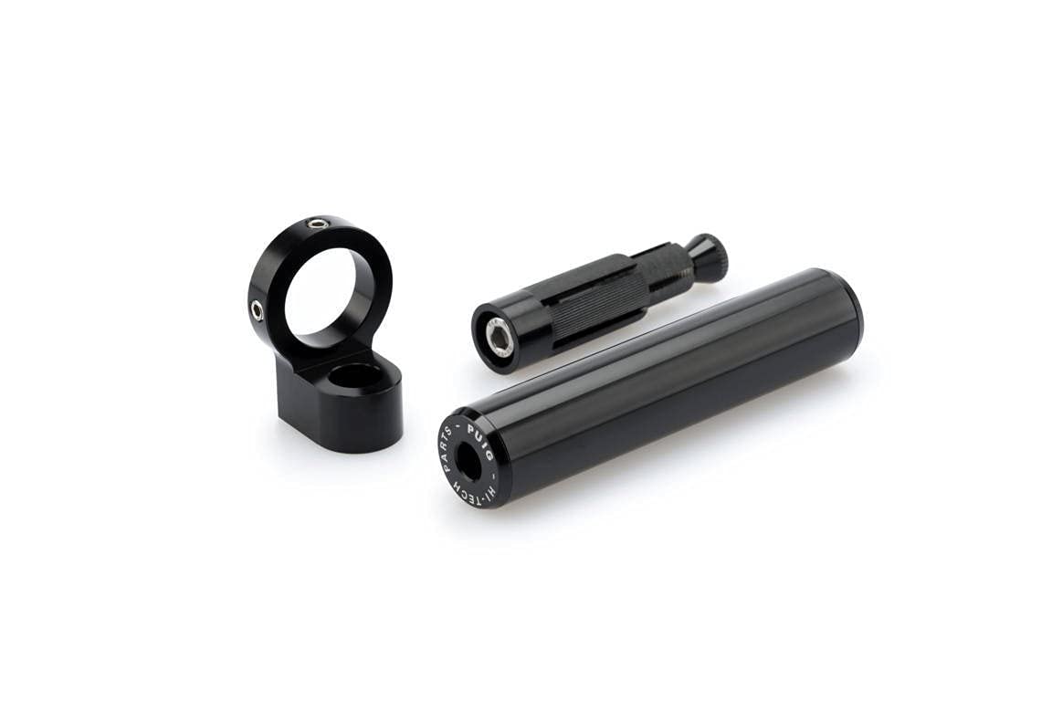 Puig 3756N Zentral-Gabelbrückenhalterung mit Handyhalterung, schwarz