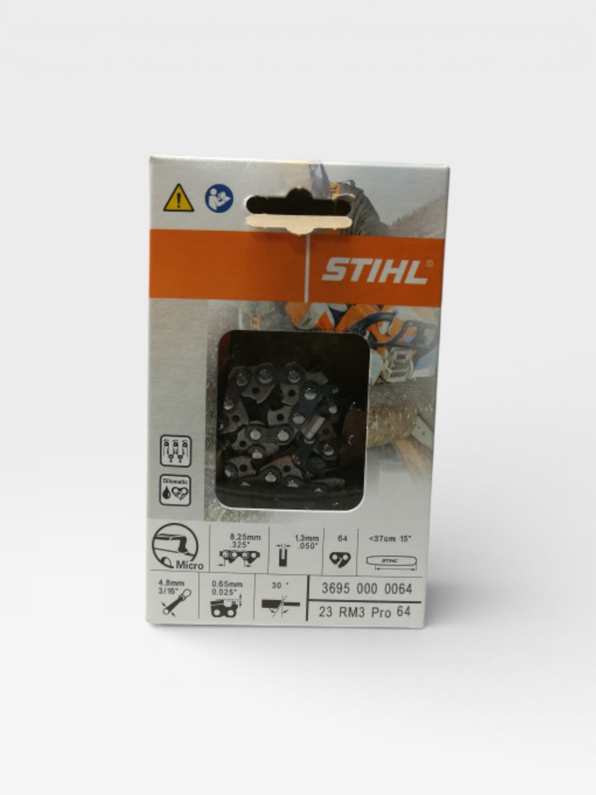 STIHL Halbrundkette .325 1,3 mm 64E 37 cm Führungsschiene Art.-Nr. 3695-000-0064 